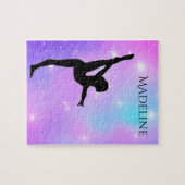 Mädchen Lila-Gradient-Notebook Puzzle (Horizontal)