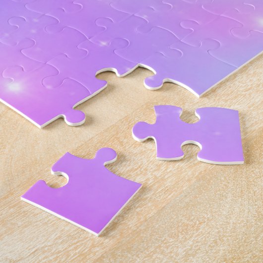 Mädchen Lila-Gradient-Notebook Puzzle (Seite)