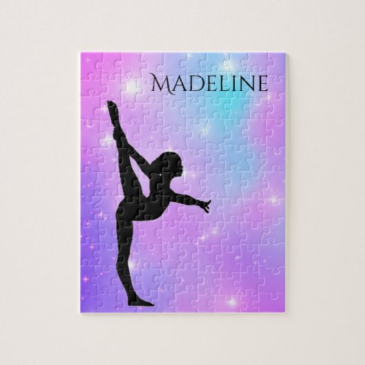 Mädchen Lila-Gradient-Notebook Puzzle (Vertikal)