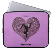 Mädchen Lila I Liebe Gymnastik Laptop-Sieb Laptopschutzhülle (Vorderseite)