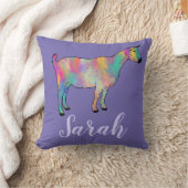 Mädchen Lila Künstlerische Ziege Farbe Name der Ti Kissen (Decke)