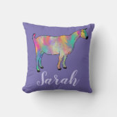 Mädchen Lila Künstlerische Ziege Farbe Name der Ti Kissen (Vorderseite)