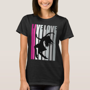 Mädchen Lila Liebe Tanz Geburtstag Retro Vintage D T-Shirt