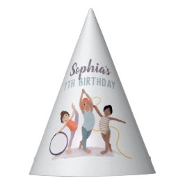 Mädchen Lila Niedlicher Gymnastik Kindergeburtstag Partyhütchen