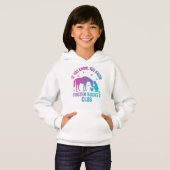 Mädchen Lustiger Winter Pferd Kapuzenpullover Hoodie (Vorne ganz)