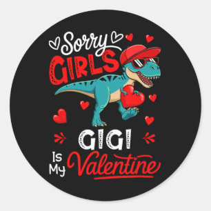 Mädchen Lustiger Witz Gigi Ist Mein Valentins T-Re Runder Aufkleber