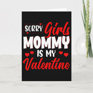 Mädchen Lustiger Witz Mami ist mein Valentinskostü Karte
