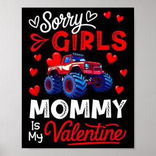 Mädchen Lustiger Witz Mami ist mein Valentinsmonst Poster