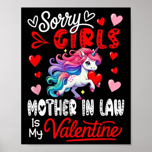Mädchen Lustiger Witz Schwiegermutter Ist Mein Val Poster (Vorne)