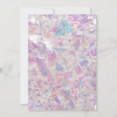 Mädchen mädchenhaft lila pink unicorn 1. Geburtsta Einladung (Rückseite)