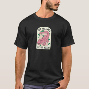 Mädchen mag Geckos Süße Eidechse Exotisches Tier T-Shirt