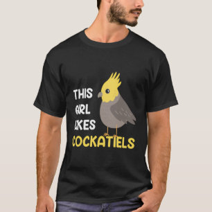 Mädchen mag Niedliche Vögel Cockatiel Budgies T-Shirt