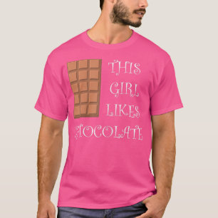 Mädchen mag Schokolade Kakao essen Süßigkeiten T-Shirt