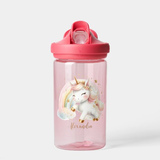 Mädchen Magical Unicorn Regenbogen Kinder Personal Trinkflasche (Vorne)