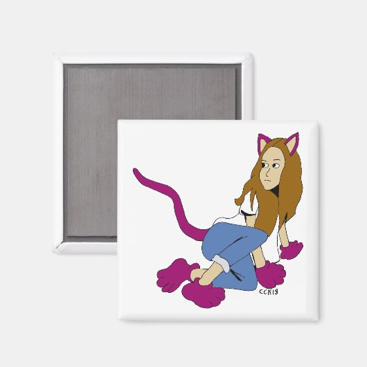 Mädchen Magnet (Vorderseite/Rückseite)