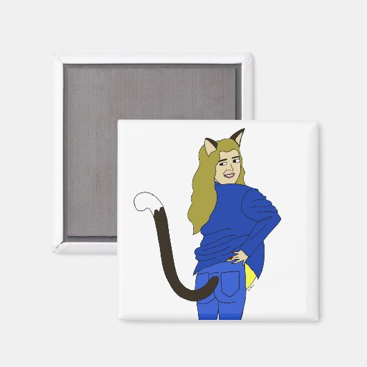 Mädchen Magnet (Vorderseite/Rückseite)