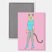 Mädchen Magnet (Vorderseite/Rückseite)