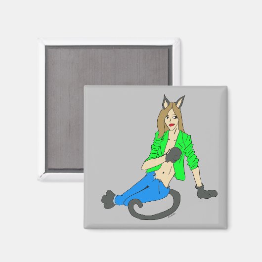 Mädchen Magnet (Vorderseite/Rückseite)