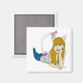 Mädchen Magnet (Vorderseite/Rückseite)