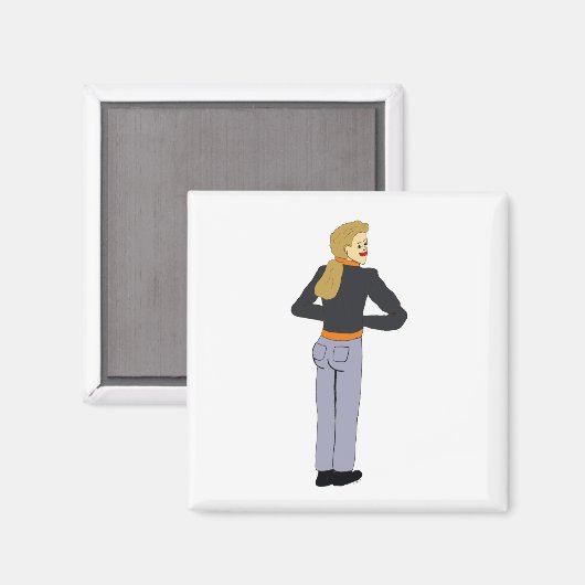 Mädchen Magnet (Vorderseite/Rückseite)