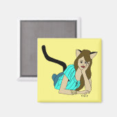 Mädchen Magnet (Vorderseite/Rückseite)