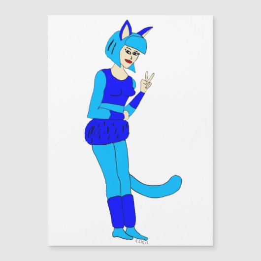 Mädchen Magnetkarte (Vorderseite)