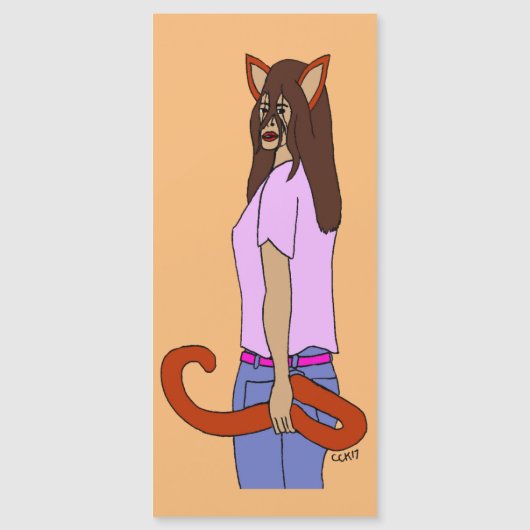 Mädchen Magnetkarte (Vorderseite)