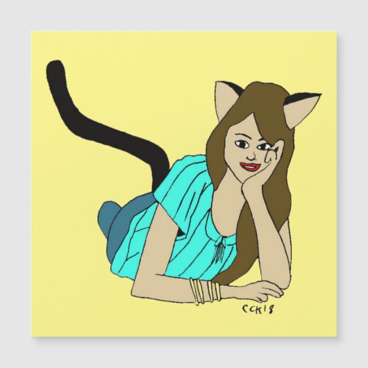 Mädchen Magnetkarte (Vorderseite)