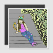 Mädchen Magnetkarte (Vorne/Hinten)