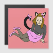 Mädchen Magnetkarte (Vorne/Hinten)