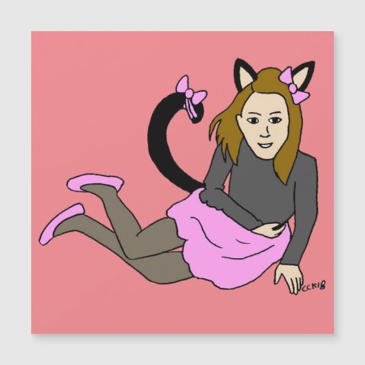 Mädchen Magnetkarte (Vorderseite)