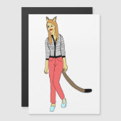 Mädchen Magnetkarte (Vorne/Hinten)