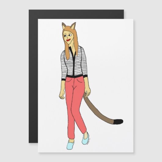 Mädchen Magnetkarte (Vorne/Hinten)