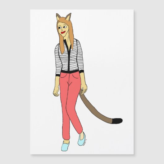 Mädchen Magnetkarte (Vorderseite)