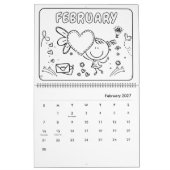 Mädchen Malen Kalender (Feb 2027)