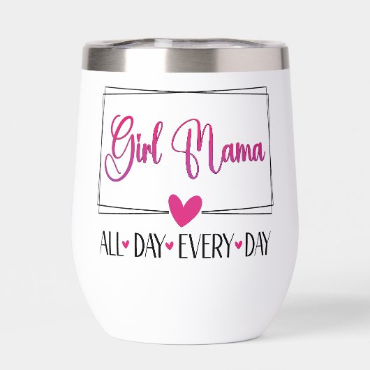 Mädchen Mama den ganzen Tag (Rückseite)