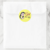 Mädchen - Mama hat immer Recht Runder Aufkleber (Tasche)