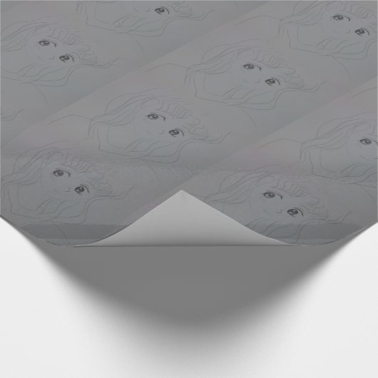 Mädchen Manga Comic Geschenkpapier (Ecke)