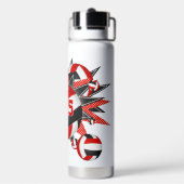 Mädchen Mannschaft roter schwarzer Volleyball-Star Trinkflasche (Hinten)