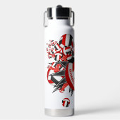 Mädchen Mannschaft roter schwarzer Volleyball-Star Trinkflasche (Vorderseite)