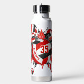 Mädchen Mannschaft roter schwarzer Volleyball-Star Trinkflasche (Links)