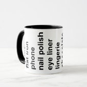 Mädchen-Material-Schwarzes Tasse (Vorderseite Links)