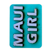 Mädchen Maui Grün Magnet (Vertikal)