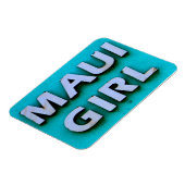 Mädchen Maui Grün Magnet (Linke Seite)