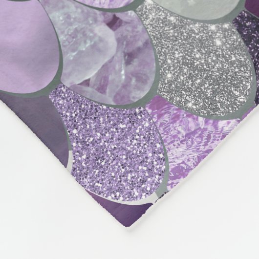 Mädchen-Meerjungfrau-Fleece-Decke - lila Fleecedecke (Ecke)