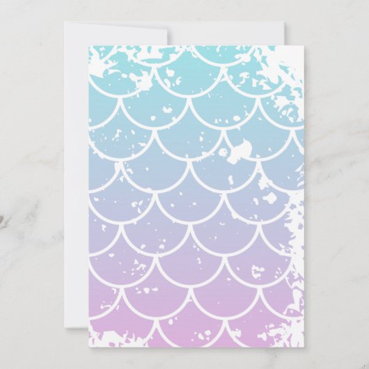 Mädchen Meerjungfrau-Foto unter dem Meer 5. Geburt Einladung (Rückseite)