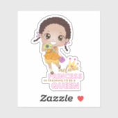 Mädchen MELANIN Prinzessin in Ausbildung als König Aufkleber (Blatt)