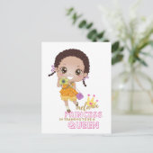 Mädchen MELANIN Prinzessin in Ausbildung als König Postkarte (Stehend Vorderseite)