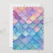 MÄDCHEN MERMAID MEER THEMA, DIGITALE EINLADUNG PAR (Rückseite)