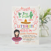 Mädchen-mexikanische Fiesta-1. Einladung (Stehend Vorderseite)